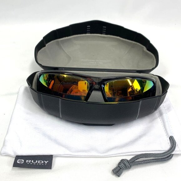 Anarchy Men's Gator Pit Sunglasses Grey/Orange Mirrored Polarized Lenses + Case - Picture 1 of 15